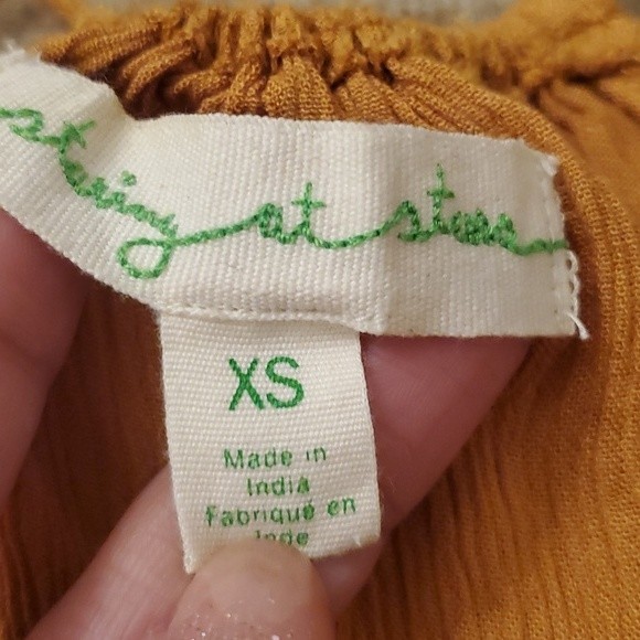 Anthropologie Staring At Stars Lace Trim Cami Tank Top - XS - Picture 4 of 11